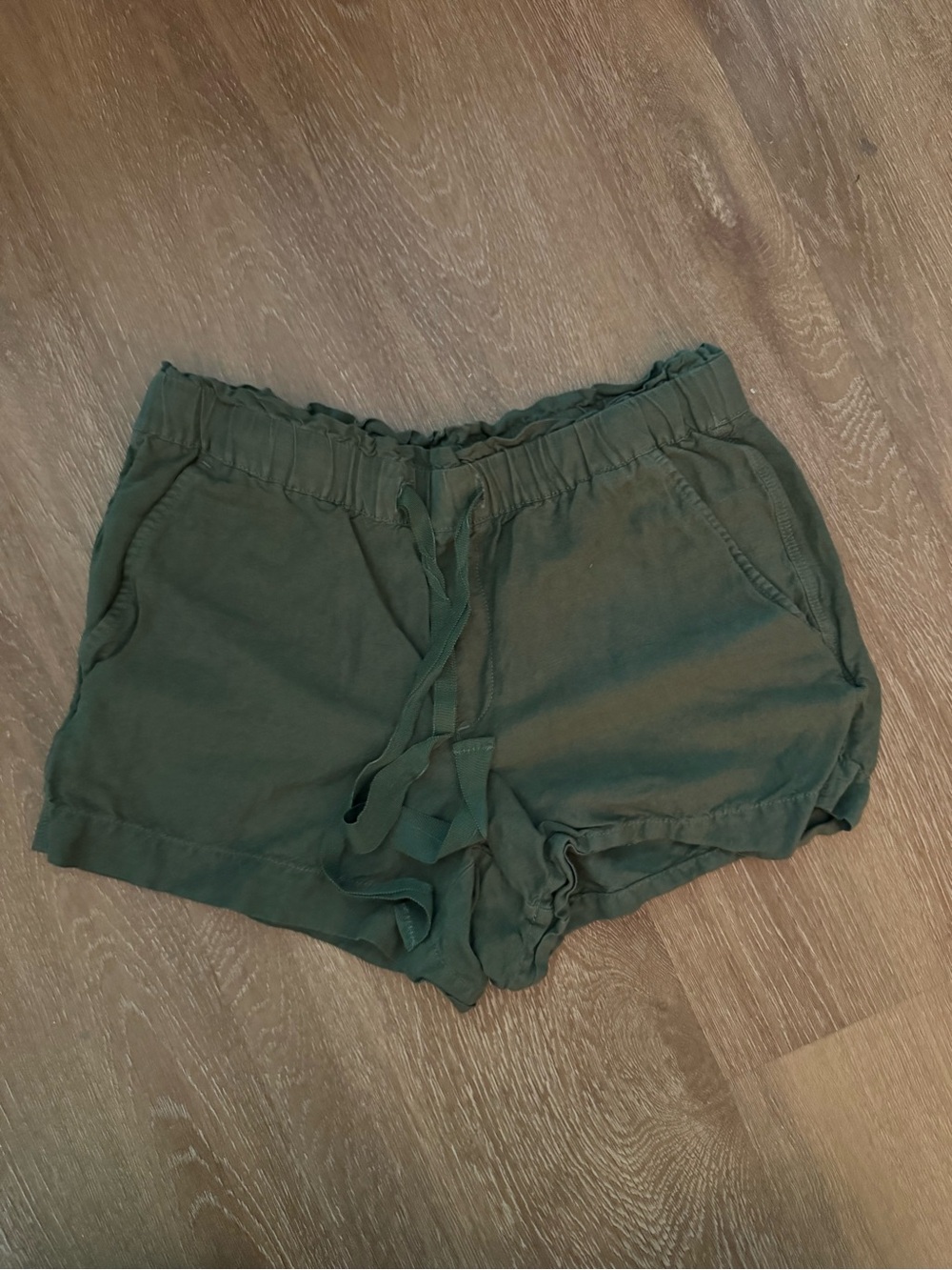 LOFT Olive Green Drawstring Casual Shorts